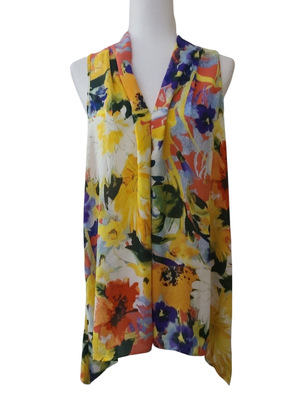 Spense Yellow Multi Floral V-Neck Sleeveless Camisole